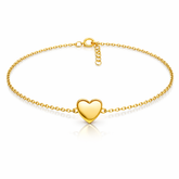 Cova Silver Heart Anklet