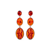 Rina Silver Amber Earrings