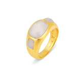 Rosa Sterling Silver White Moon Stone Ring