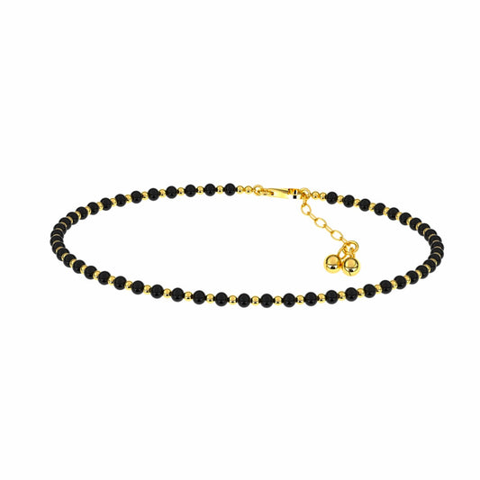 Qavi Silver Beads Anklet