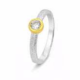 Sia Silver Two Tone Adjustable Ring