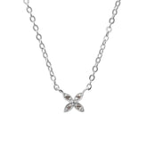 Lily Silver Floral Zirconia Pendant