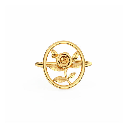 Taya Silver Adjustable Floral Ring