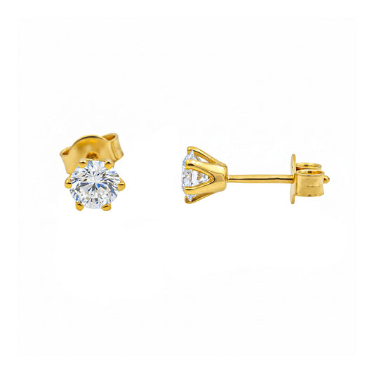 Hemi Silver Diamond Earrings