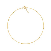 Qiva Silver Beads Anklet