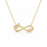 Dami Silver Zirconia Infinity Necklace
