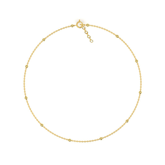 Qiva Silver Beads Anklet