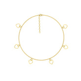 Qeya Silver Heart Anklet