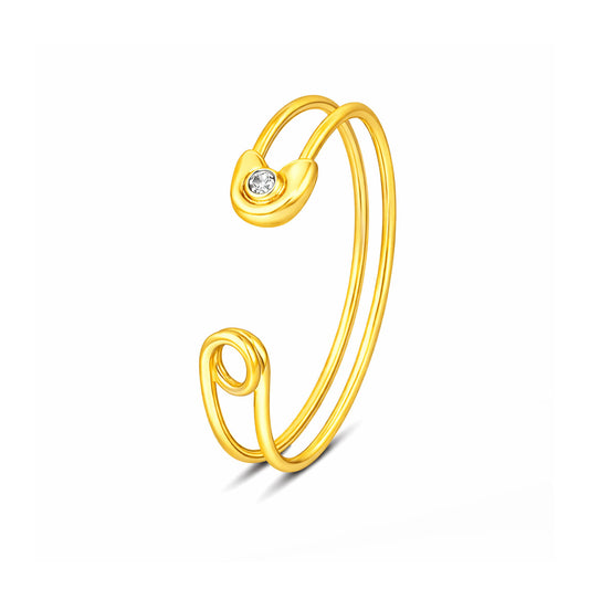 Mira Silver Cuff Bangle