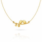 Runi Silver Love Birds Necklace