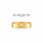 Havi Silver Adjustable Two Tone Ring Set