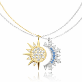 Savi Silver Two Tone Necklace