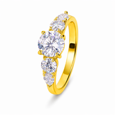 Pia Silver Diamond Adjustable Ring