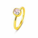 Ava Silver Zirconia Adjustable Ring