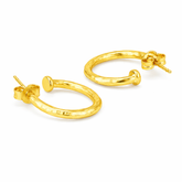 Kiara Silver Hammered Earrings