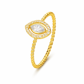 Mia Silver Zirconia Adjustable Ring