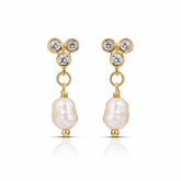 Noa Silver Pearl Earrings