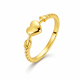 Zia Silver Heart Adjustable Ring