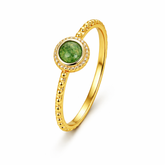 Lily Silver Aventurine Adjustable Ring