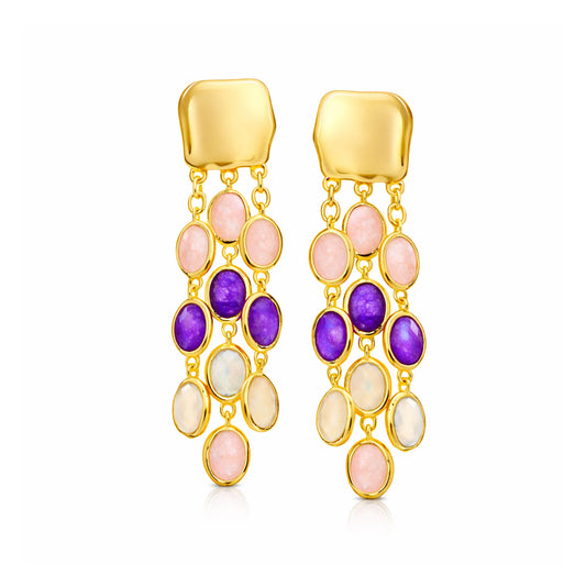 Rita Silver Amethyst Earrings