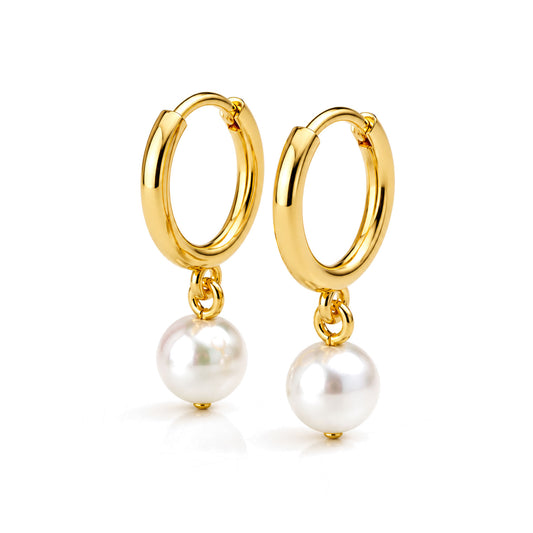 Bina Silver Synthetic Pearl Earrings