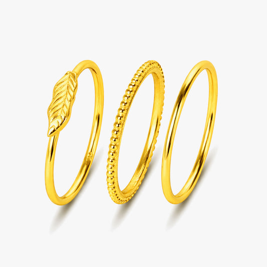 Cora Silver Adjustable Rings Set