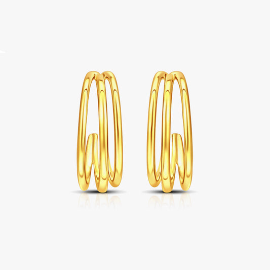 Diya Silver Hoop Earrings