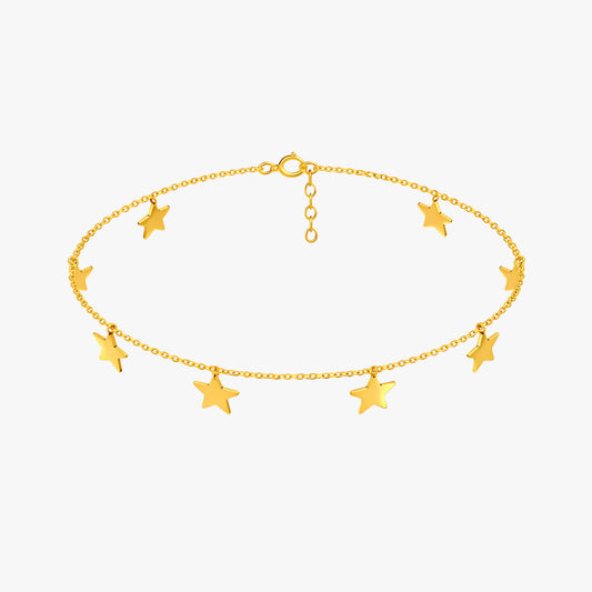 Aela Silver Star Anklet