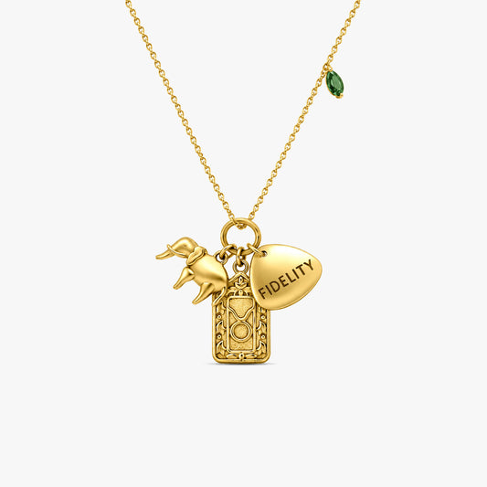 Ziva Silver Taurus Zodiac Necklace
