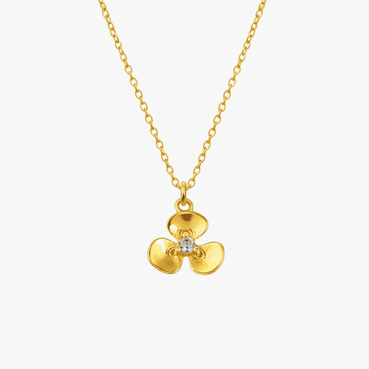 Aria Silver Floral Necklace