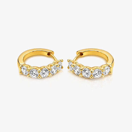 Hani Silver Diamond Earrings