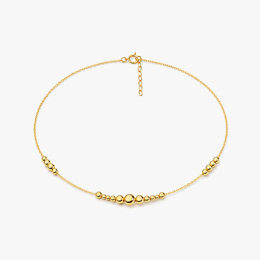 Nova Silver Beads Anklet
