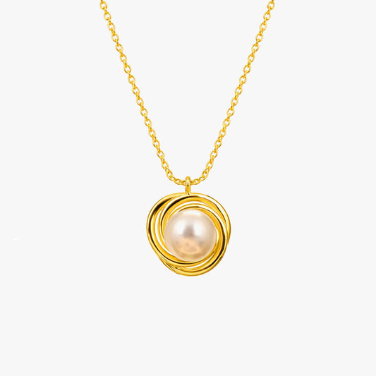 Mia Silver Pearl Necklace