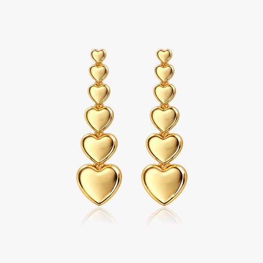 Veda Silver Heart Earrings