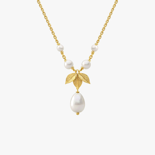Ema Silver Pearl Necklace