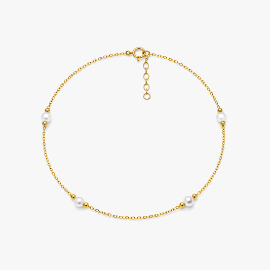 Nuni Silver Pearl Anklet