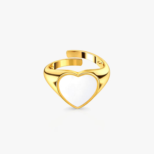 Xena Silver Heart Adjustable Ring