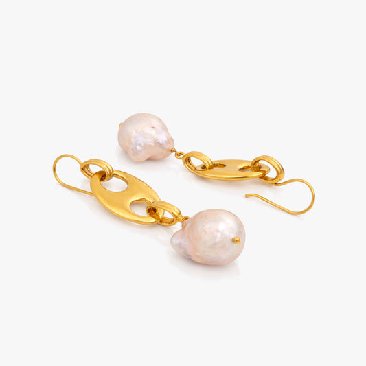 Rina Silver Pearl Earrings