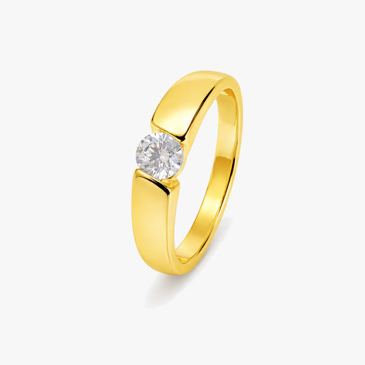 Anna Silver Diamond Adjustable Ring