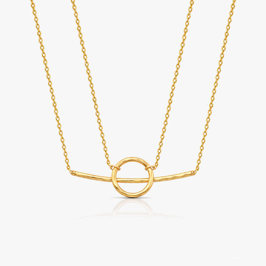 Sia Silver Hammered Necklace