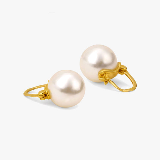 Sara Silver Pearl Earrings