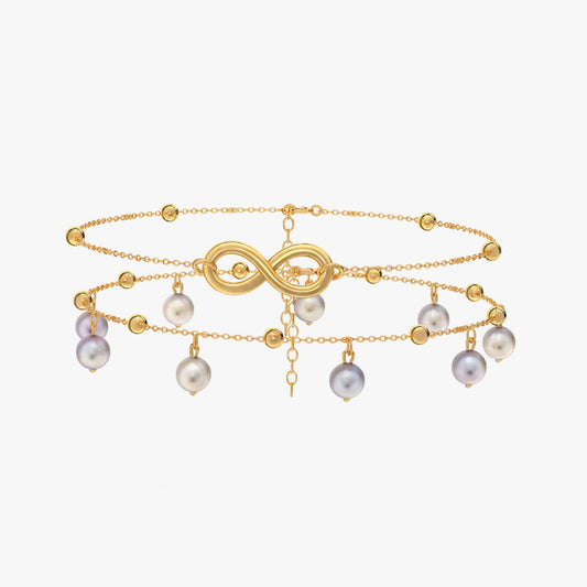 Eimi Silver Pearl Anklet