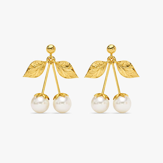 Bria Silver Synthetic Pearl Earrings