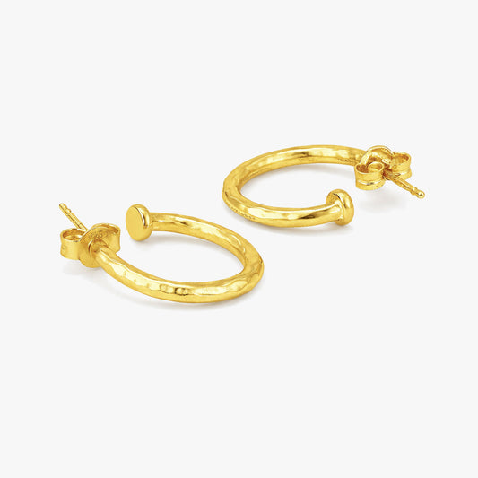 Kiara Silver Hammered Earrings