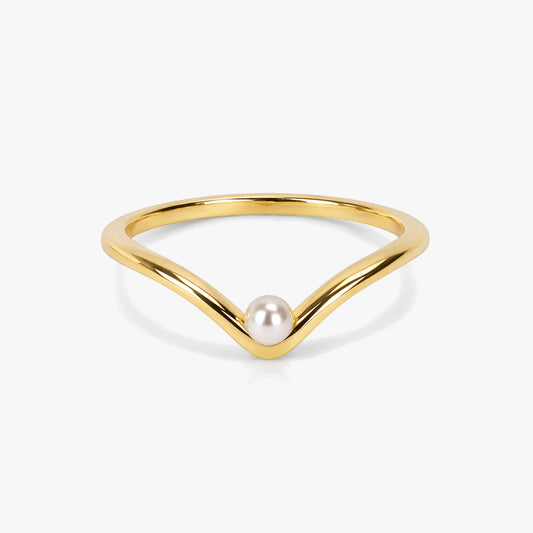 Anna Synthetic Pearl Adjustable Ring