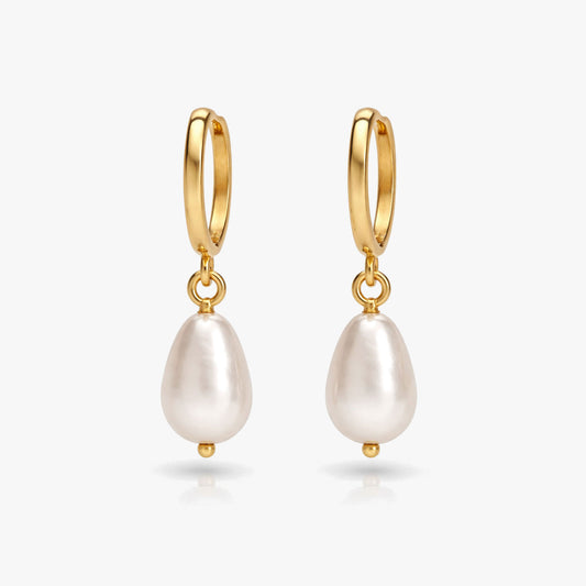 Nora Silver Drop Pearl Earring