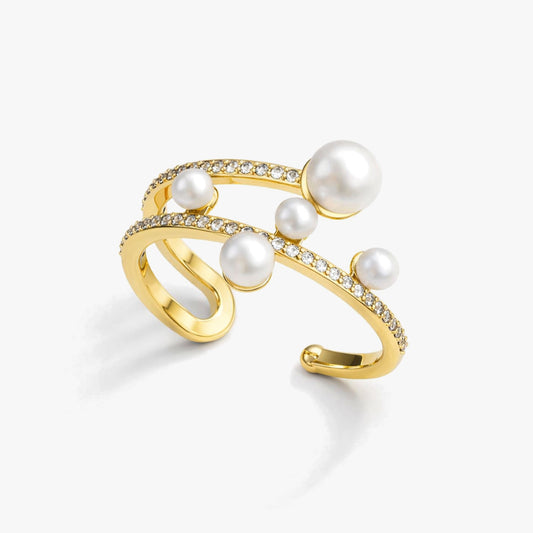 Lily Adjustable Pearl Ring