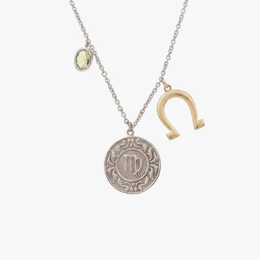 Mia Silver Two Tone Zodiac Necklace