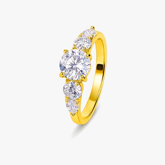 Pia Silver Diamond Adjustable Ring