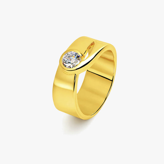 Loe Silver Diamond Adjustable Ring